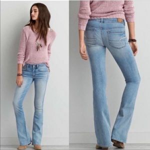 American Eagle Outfitters Light Wash Kick Boot